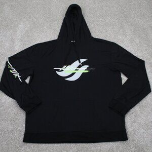 Al Wissam Hoodie Mens XL Black Cotton Stretch Hooded Lightweight L/S Sweatshirt